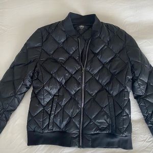Alo yoga bomber jacket- Black- Large